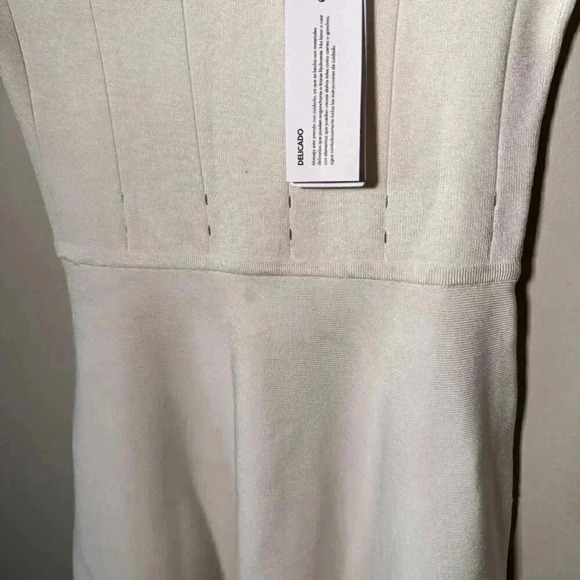 NWT Guess White XS Short Sleeve Dress Peplum XS - Picture 4 of 5